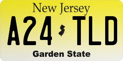 NJ license plate A24TLD