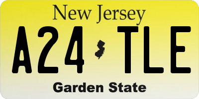 NJ license plate A24TLE