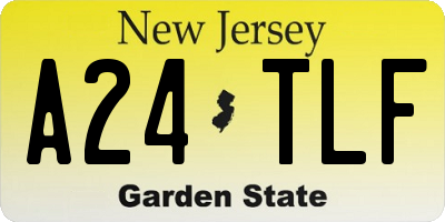 NJ license plate A24TLF