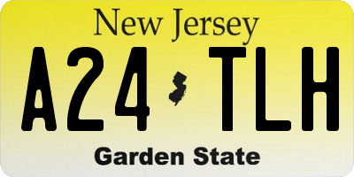 NJ license plate A24TLH