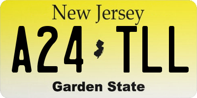 NJ license plate A24TLL
