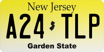 NJ license plate A24TLP