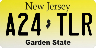 NJ license plate A24TLR