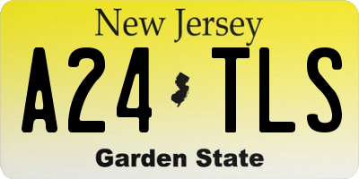 NJ license plate A24TLS