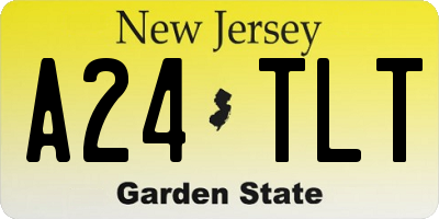 NJ license plate A24TLT