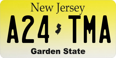 NJ license plate A24TMA