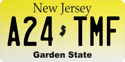 NJ license plate A24TMF