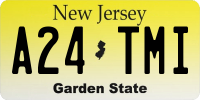 NJ license plate A24TMI