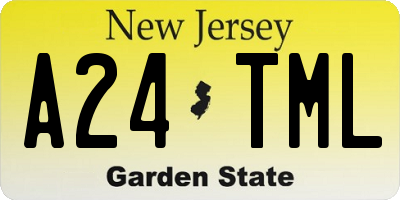 NJ license plate A24TML