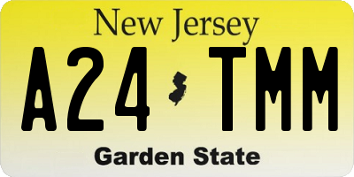NJ license plate A24TMM