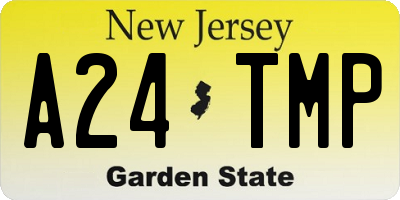 NJ license plate A24TMP