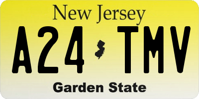 NJ license plate A24TMV