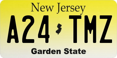 NJ license plate A24TMZ