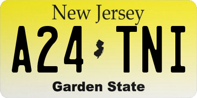 NJ license plate A24TNI