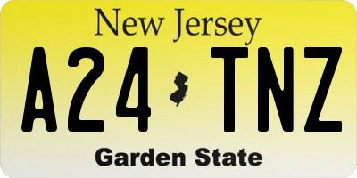 NJ license plate A24TNZ