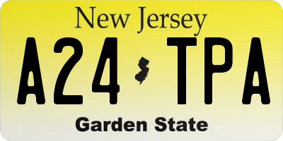 NJ license plate A24TPA