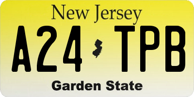 NJ license plate A24TPB
