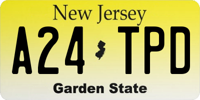 NJ license plate A24TPD