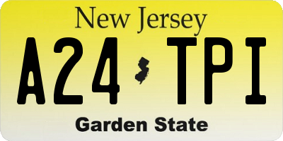 NJ license plate A24TPI