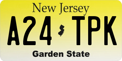 NJ license plate A24TPK