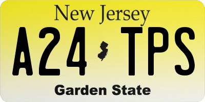 NJ license plate A24TPS