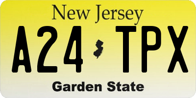 NJ license plate A24TPX