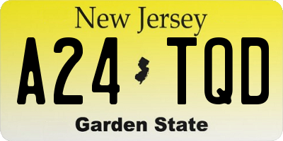 NJ license plate A24TQD