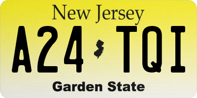 NJ license plate A24TQI