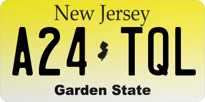 NJ license plate A24TQL