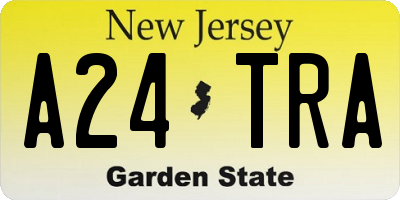 NJ license plate A24TRA