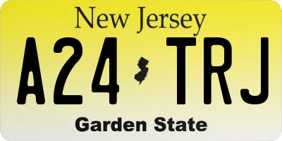 NJ license plate A24TRJ