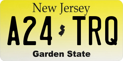 NJ license plate A24TRQ