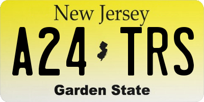 NJ license plate A24TRS