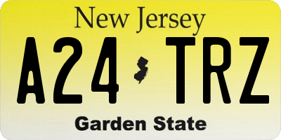 NJ license plate A24TRZ