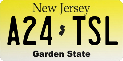 NJ license plate A24TSL
