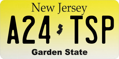 NJ license plate A24TSP