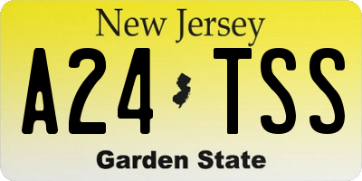 NJ license plate A24TSS