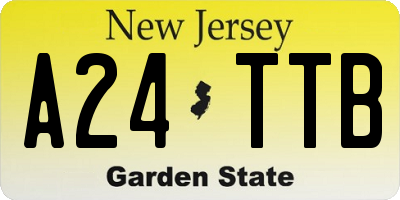 NJ license plate A24TTB
