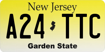 NJ license plate A24TTC