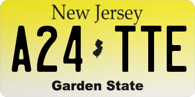 NJ license plate A24TTE