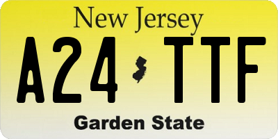 NJ license plate A24TTF