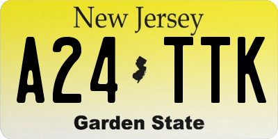 NJ license plate A24TTK