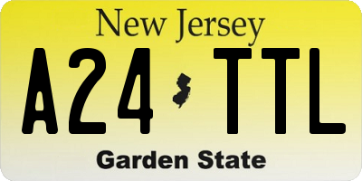 NJ license plate A24TTL