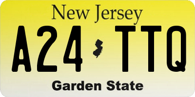 NJ license plate A24TTQ