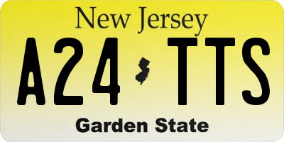 NJ license plate A24TTS