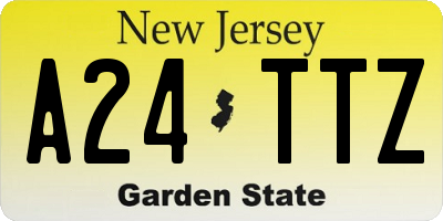 NJ license plate A24TTZ