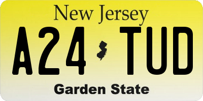 NJ license plate A24TUD