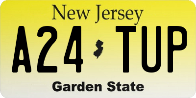 NJ license plate A24TUP