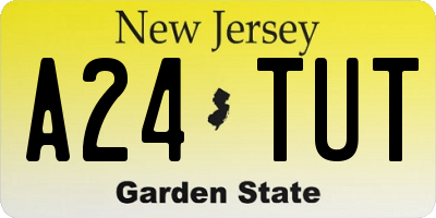 NJ license plate A24TUT