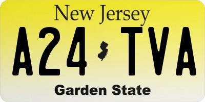 NJ license plate A24TVA